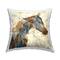 Stupell Industries Abstract Farm Horse Rural Rustic Animal Portrait Throw Pillow, 18" x 18"
